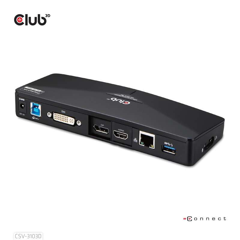 Club 3D USB 3.2 Gen1 4K Docking Station CSV-3103D