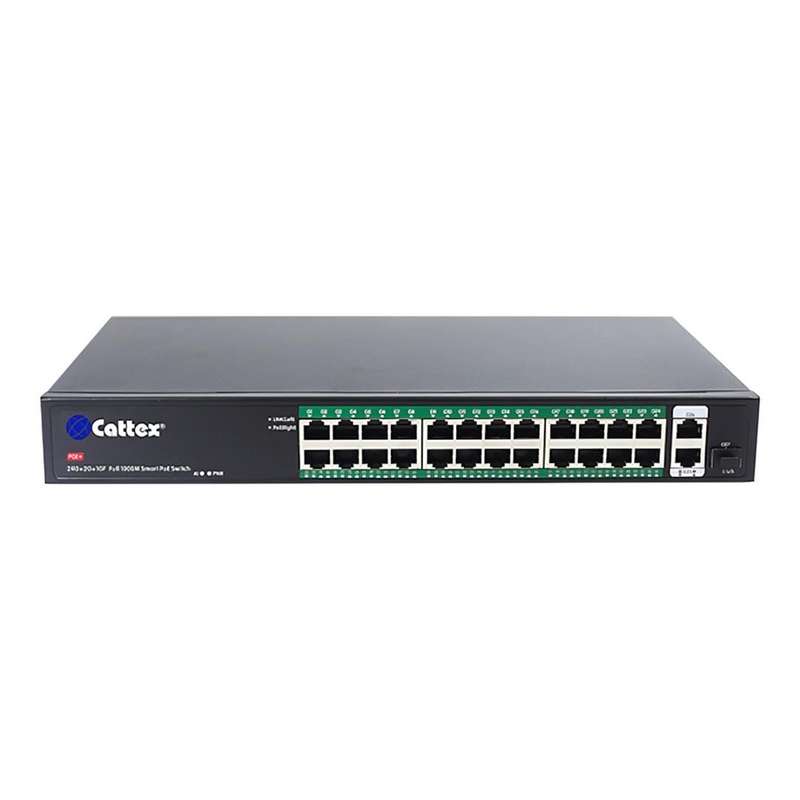 Cattex 27-port Full Gigabit PoE Fiber Switch CTX0024PFD