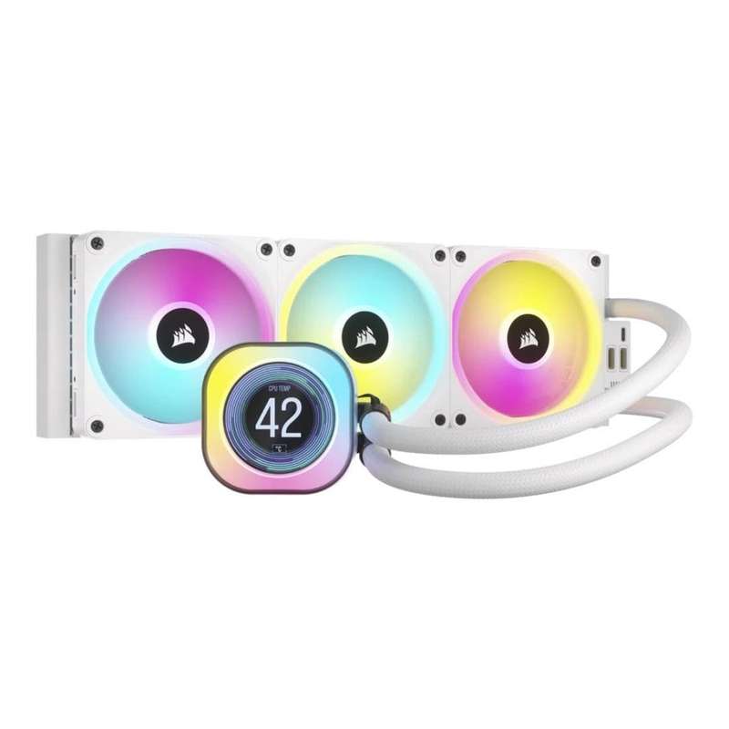 Corsair iCUE LINK H150i LCD AIO 12cm Liquid CPU Cooler White CW-9061010-WW