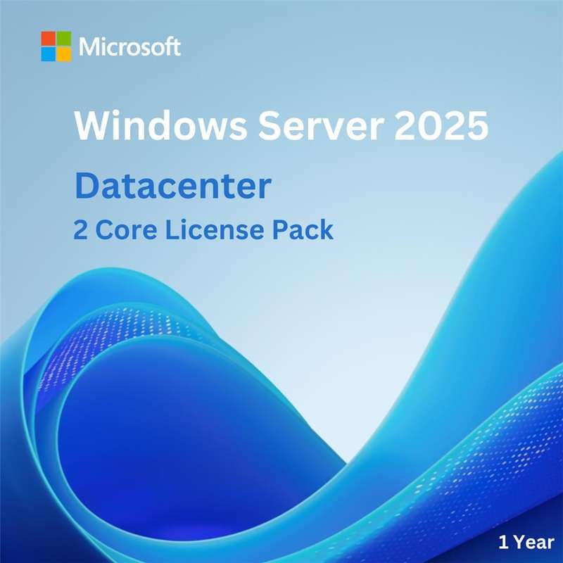 Windows Server 2025 Datacenter - 2 Core License Pack - 1 Year