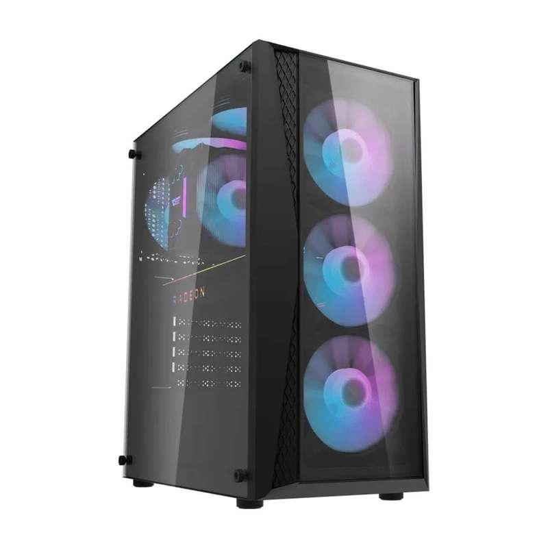 darkFlash DK352 PLUS PC Case Black with 4 ARGB Fans