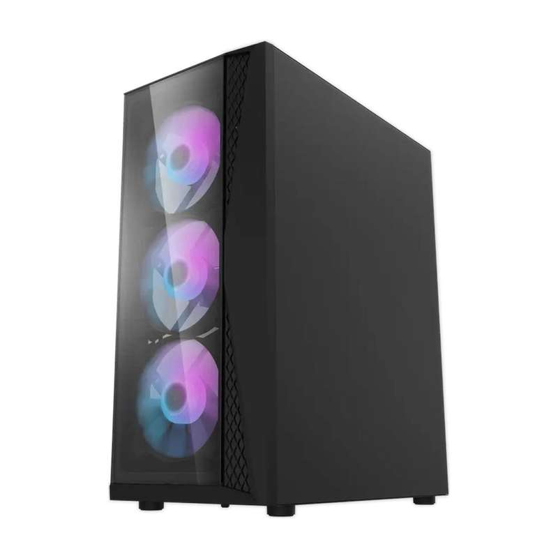 darkFlash DK352 PLUS PC Case Black with 4 ARGB Fans
