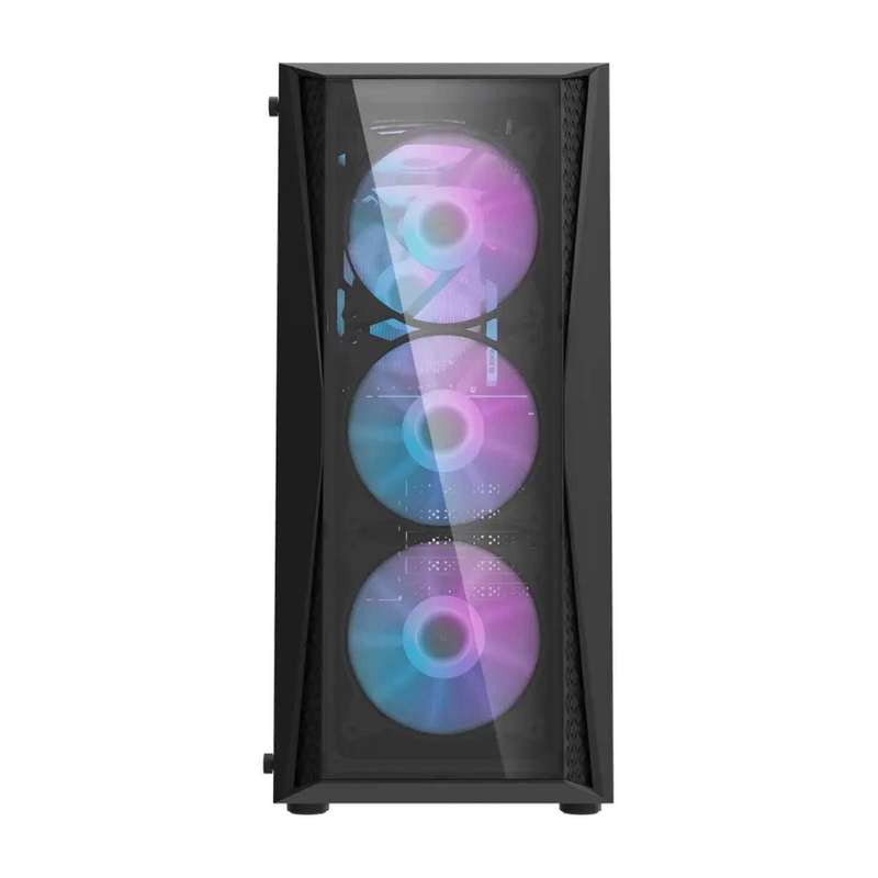 darkFlash DK352 PLUS PC Case Black with 4 ARGB Fans
