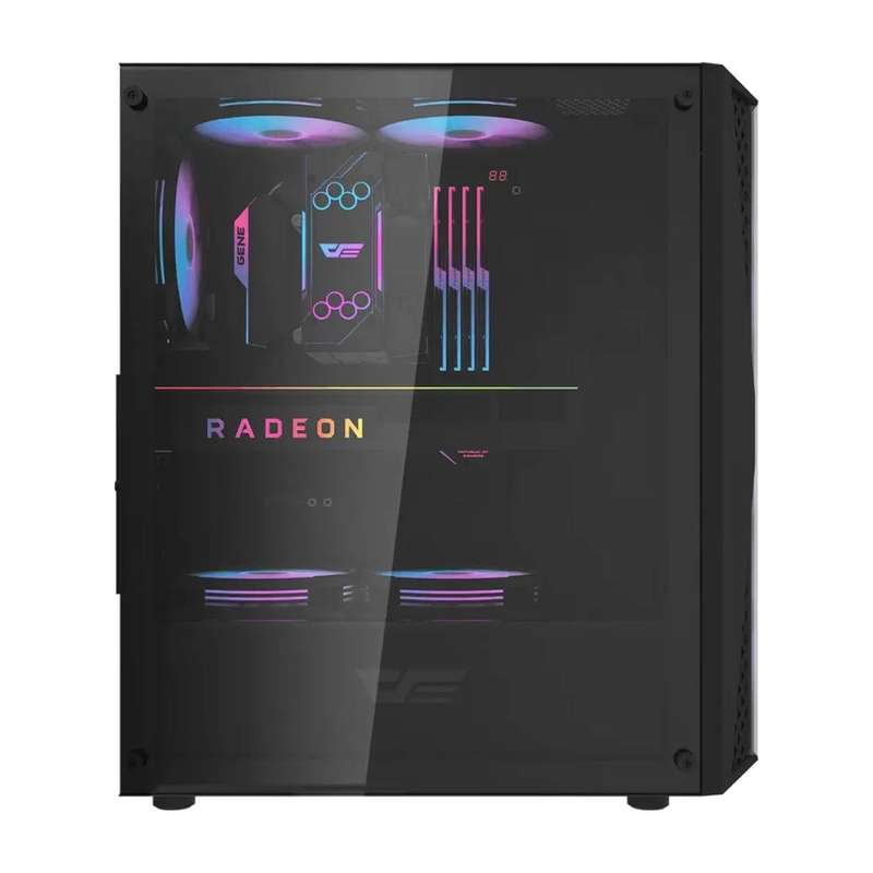 darkFlash DK352 PLUS PC Case Black with 4 ARGB Fans
