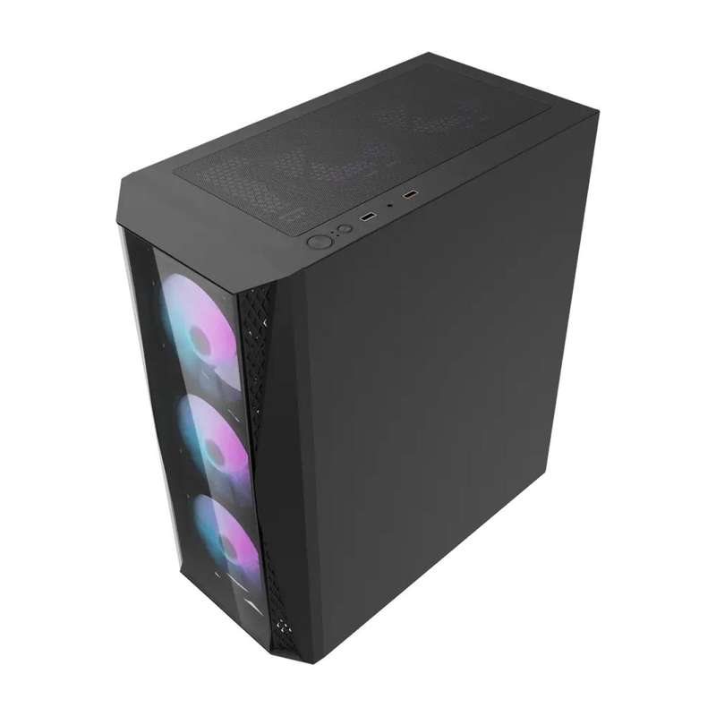 darkFlash DK352 PLUS PC Case Black with 4 ARGB Fans