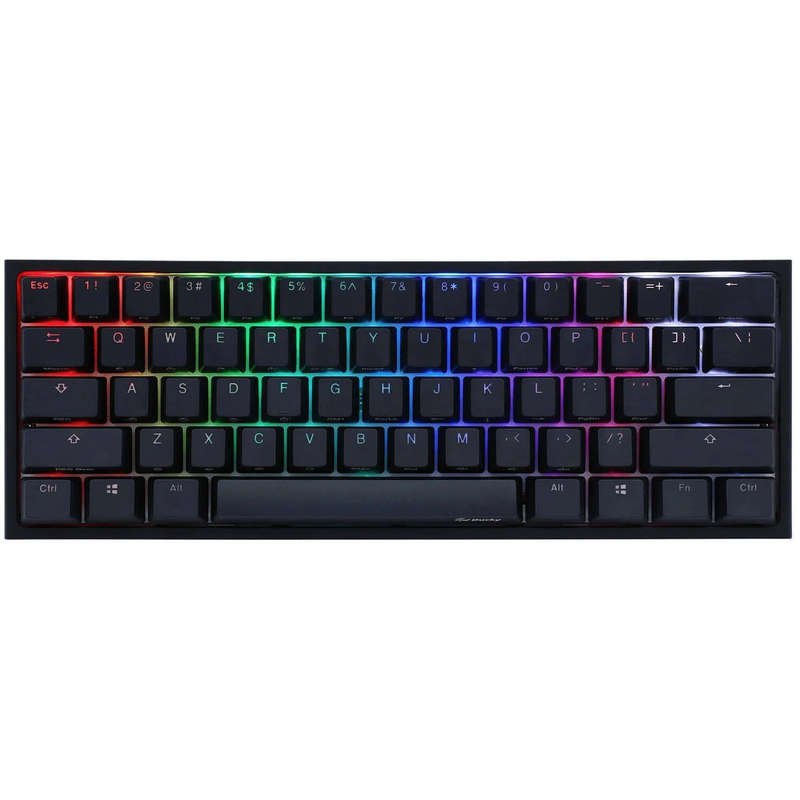 Ducky One 2 Pro Mini 60 Cherry MX Brown Tactile Mechanical Wired Gaming Keyboard - Black DKON2061...