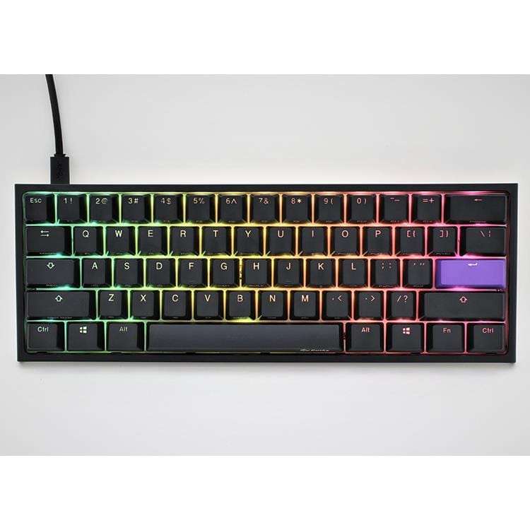 Ducky One 2 Pro Mini 60 Cherry MX Blue Clicky Mechanical Wired Gaming Keyboard - Black DKON2061ST...
