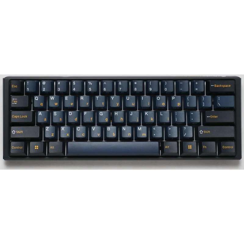 Ducky One 3 Pro Mini Nazca Line 60 Cherry MX2A Blue Clicky Mechanical Wired Gaming Keyboard - Bla...