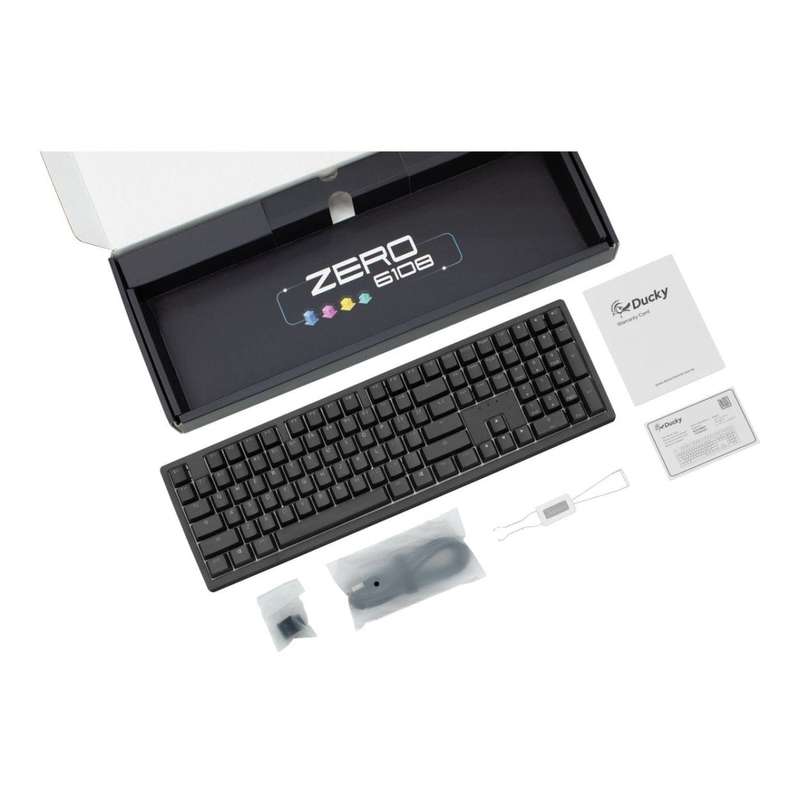 Ducky Zero 6108 Wireless RGB Gaming Keyboard Black with Cherry MX2A Blue Clicky Switches
