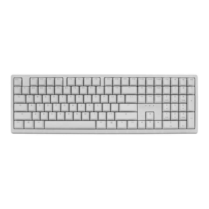 Ducky Zero 6108 Wireless RGB Gaming Keyboard White with Cherry MX2A Speed Silver Linear Switches