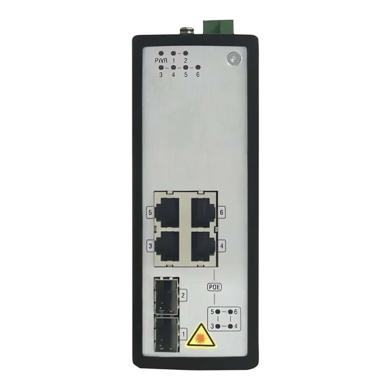 Hikvision 4-port GbE POE Unmanaged Industrial Switch with 2x SFP ports DS-3T0506P