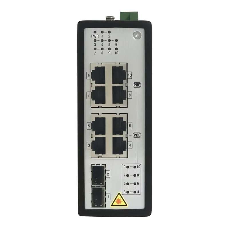 Hikvision 8-port GbE POE Unmanaged Industrial Switch with 2x SFP ports DS-3T0510P