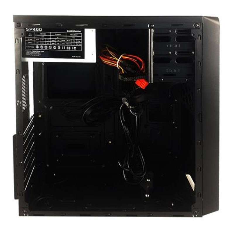 UniQue E188 Micro-ATX PC Case with 400W Power Supply Black