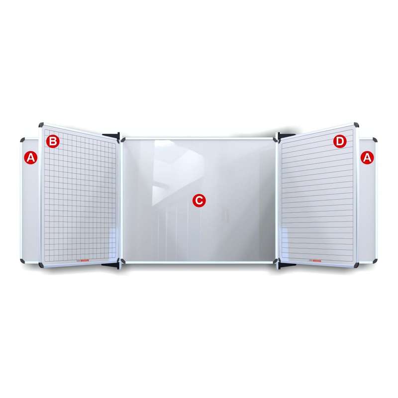 Parrot Educational Board Magnetic Whiteboard 1820x1220mm Centre Panel Option C ED7068