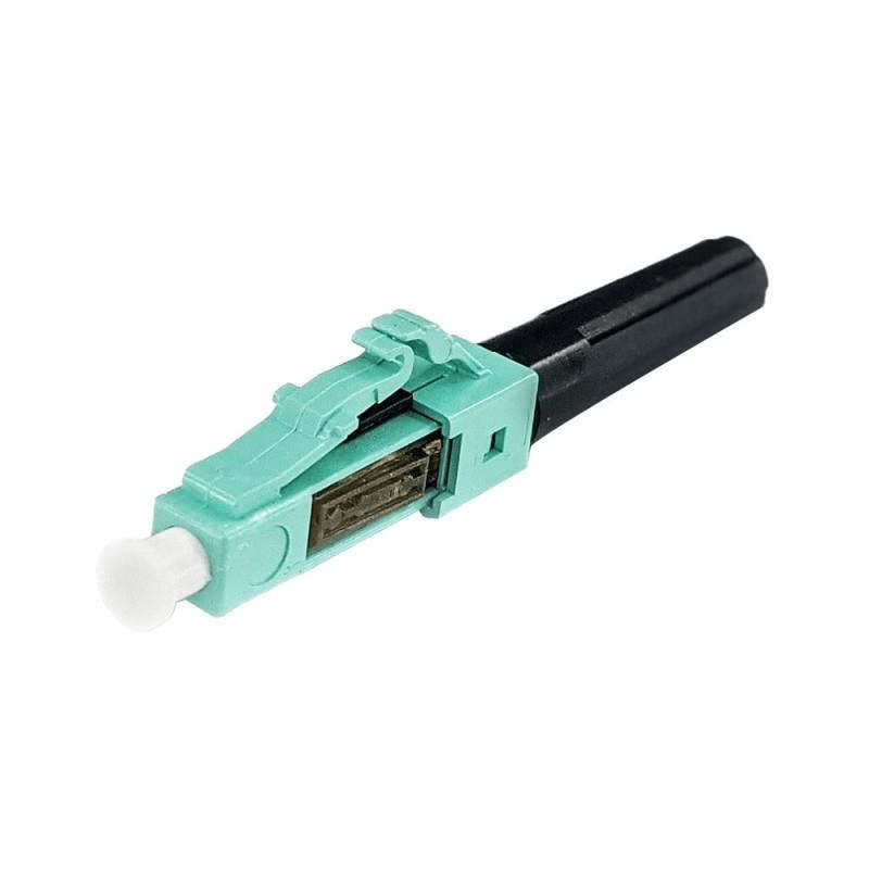 EasyFiber Field-Assembly LC Simplex Multimode 50/125 OM3 / OM4 Fiber Connector Aqua EF-CONMM-LCZ