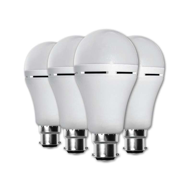 Elecstor B22 7W 1200mah Rechargeable LED Bulb 4-pack - Warm White ELE-A60-7W-B22WW4P