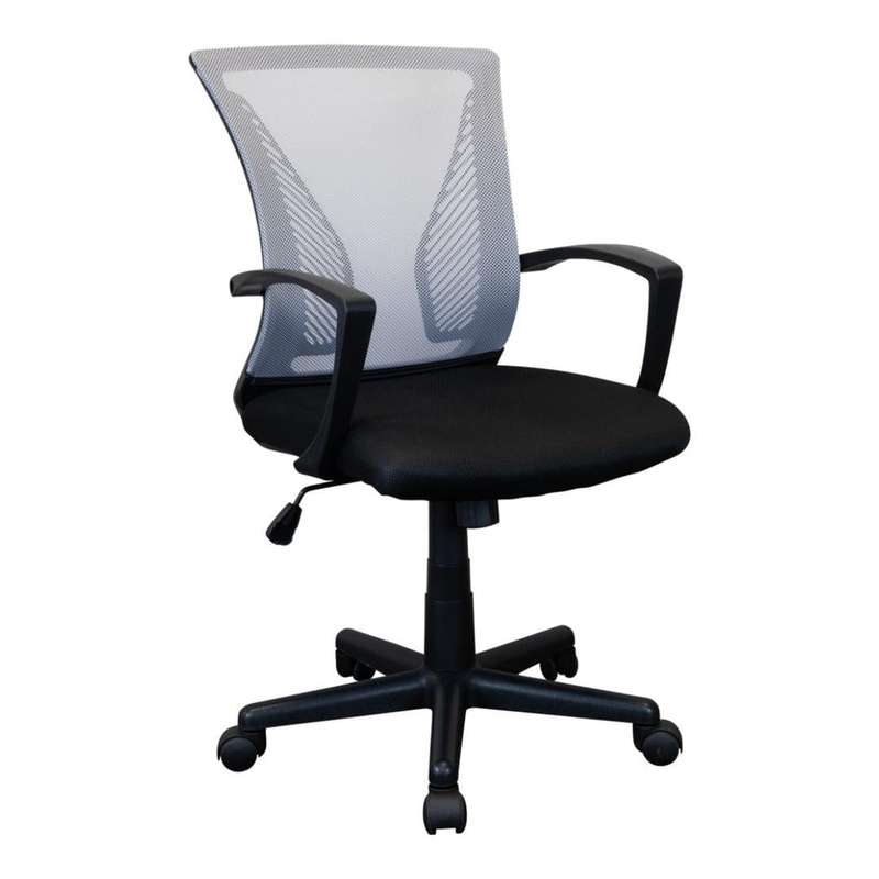 Everfurn Simone Mid Back Office Chair Mesh Fabric with Cut Foam White FD-OC-MB-85
