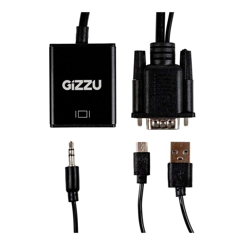 Gizzu 1080P VGA to HDMI Adapter with Audio GAPVHA