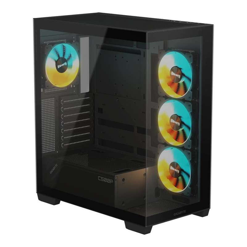 Gigabyte C500 Panoramic Stealth ATX Midi Tower PC Case Black GB-C500P ST