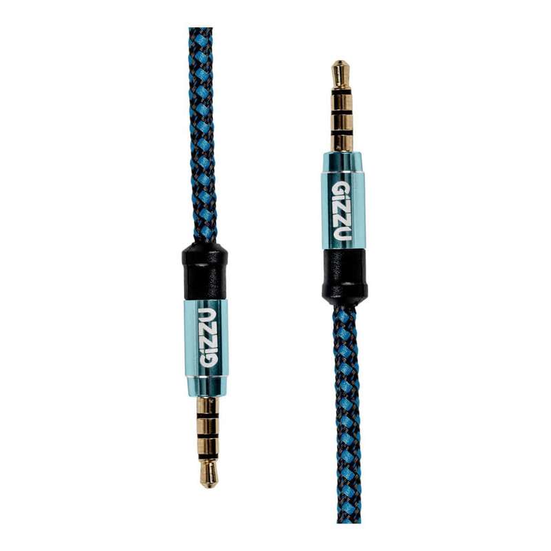 Gizzu 3.5mm Aux Male to Male Cable 1.5m Black Blue GCP35MM4