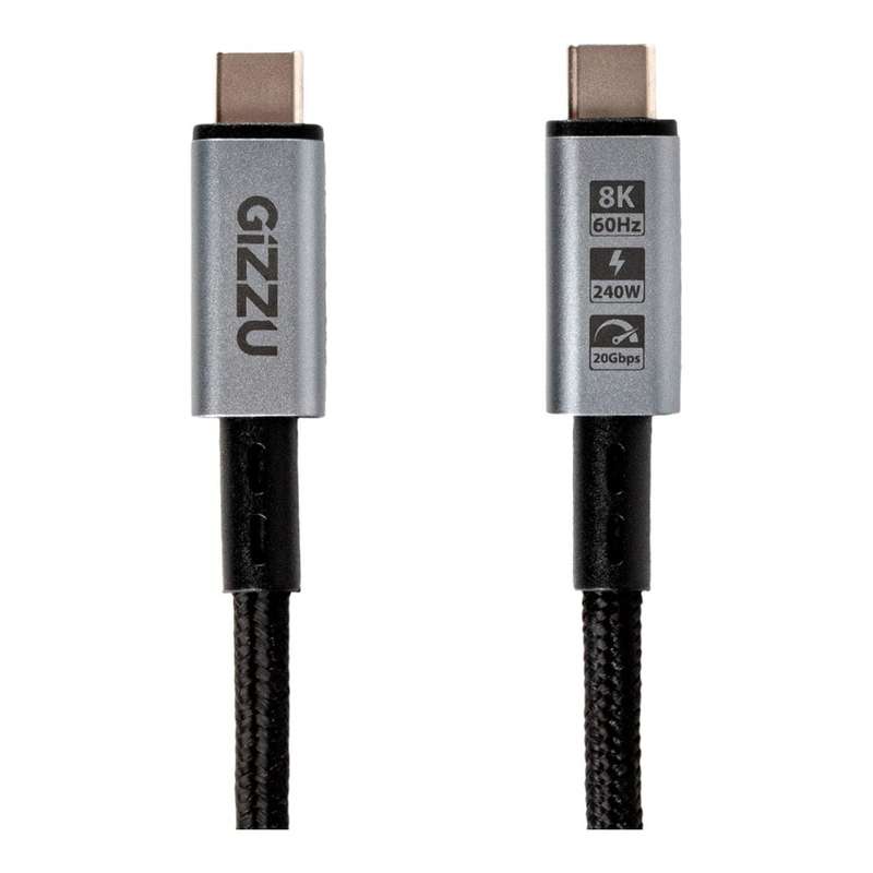 Gizzu 1m 240W 20Gbps Type-C Charging Cable GCPCC24020G-01