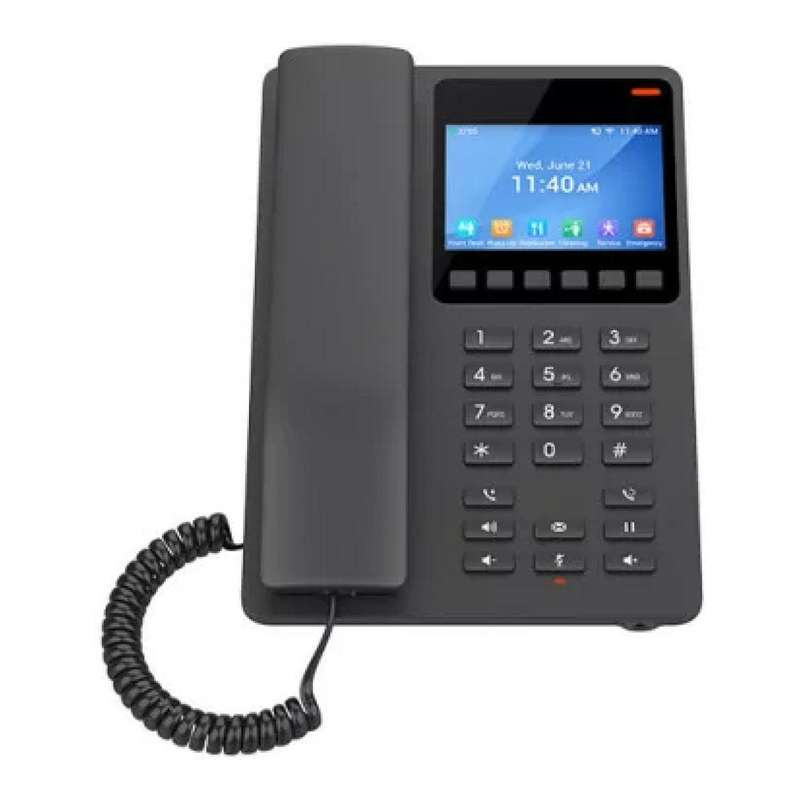 Grandstream GHP631W 2-Line Colour LCD Wi-Fi 6 Hotel Phone Black