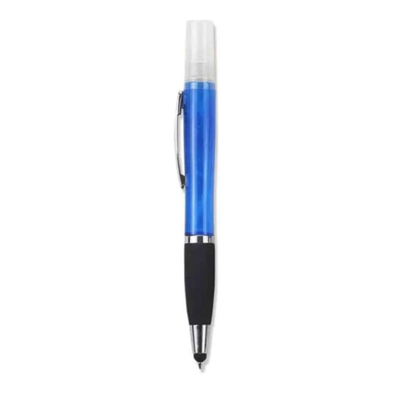 Geeko 3-in-1 Sanitizer Spray Stylus and Blue Ink Pen GKSSPBLU