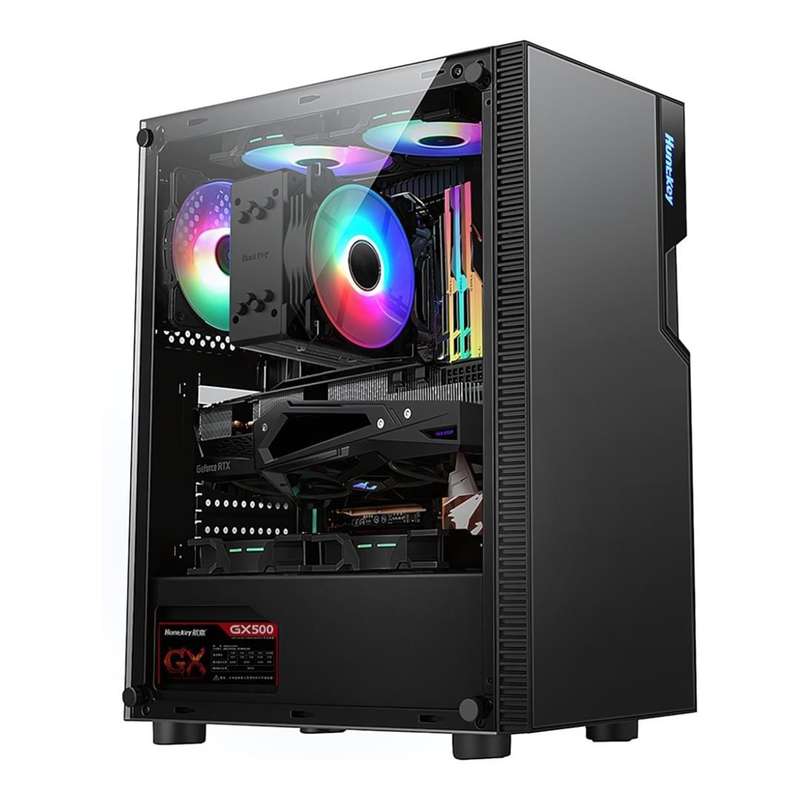 Huntkey GS450C Mid-Tower ATX PC Case - Black