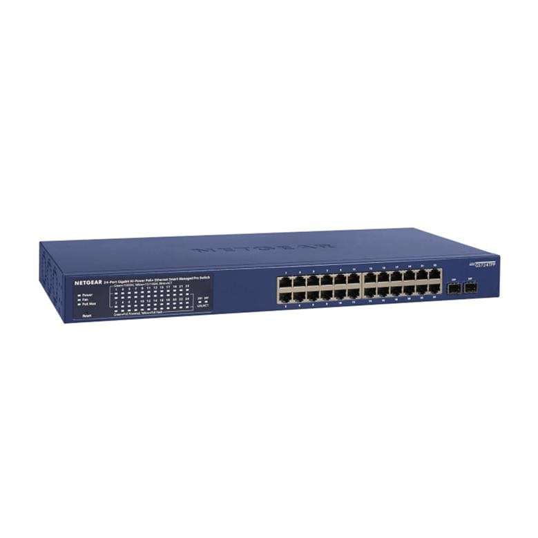 Netgear GS724TP-300EUS 24-Port Gigabit Ethernet PoE Smart Switch with 2 SFP Ports - Blue