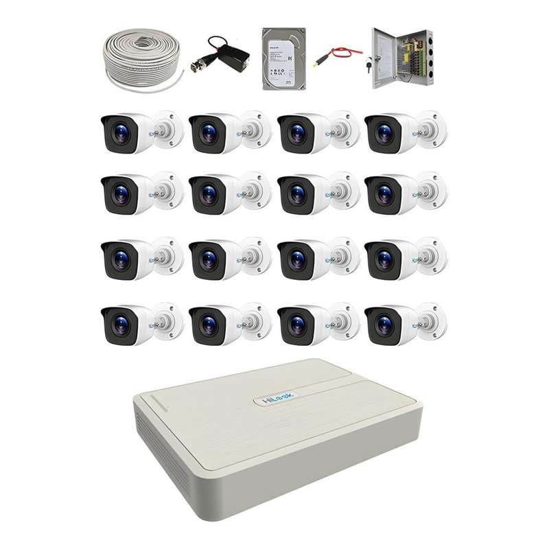 HiLook 16-ch DVR DIY Kit with 1TB SSD and 16x 2MP Bullet Cameras HIL-21602-1TBSSD