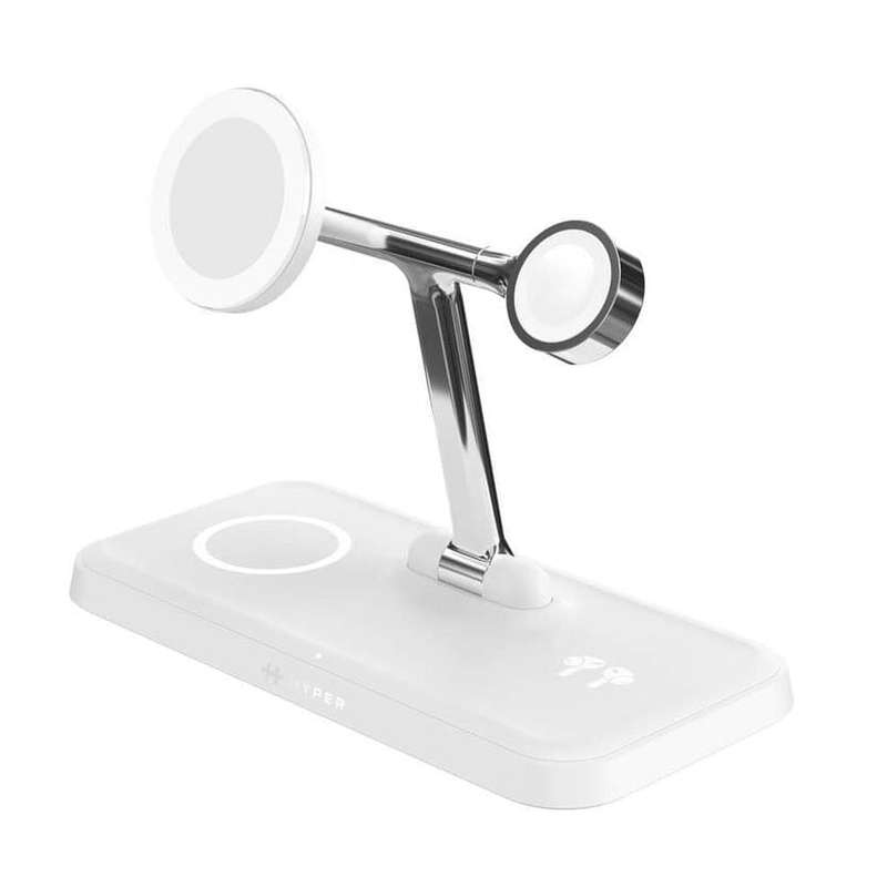 HyperJuice Next Qi2 4-in-1 Magnetic Charging Stand HJ3004WHGL