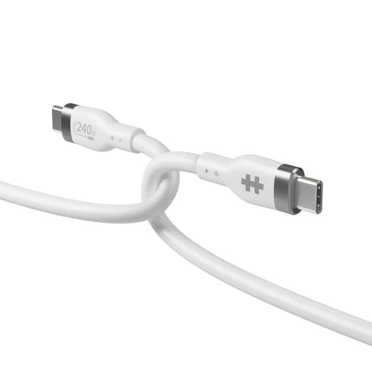 Targus HyperJuice 1m 240W Silicone USB-C to USB-C Charging Cable - White HJ4001WHGL