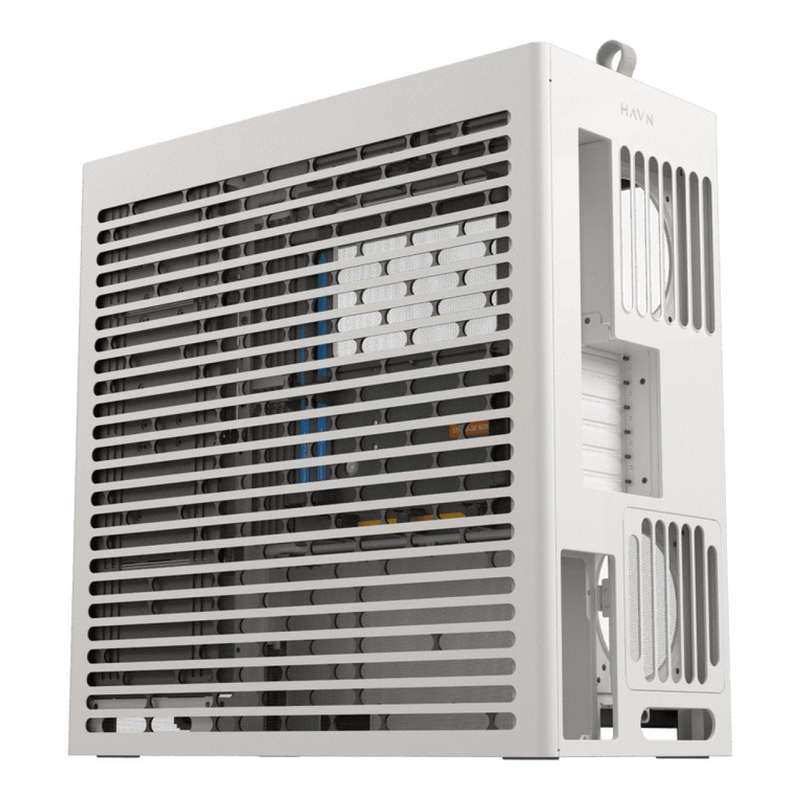 HAVN HS 420 Base Edition E-ATX Mid-Tower PC Case with Adjustable GPU Bracket White HVN-CA-HS420-07