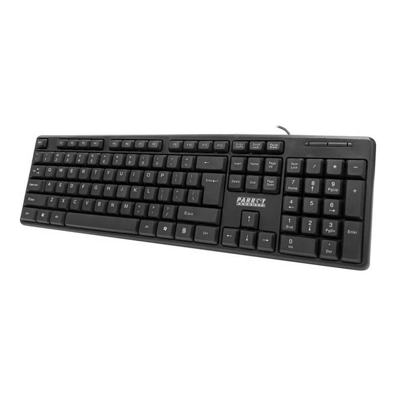 Parrot IC0005 Wired Keyboard and Mouse Combo Black