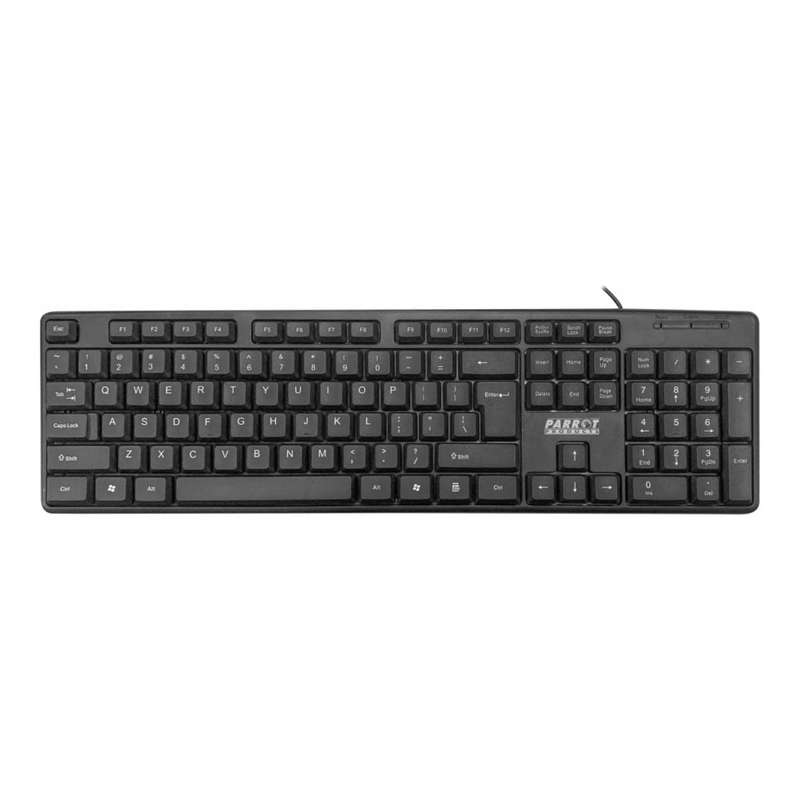 Parrot IC0005 Wired Keyboard and Mouse Combo Black