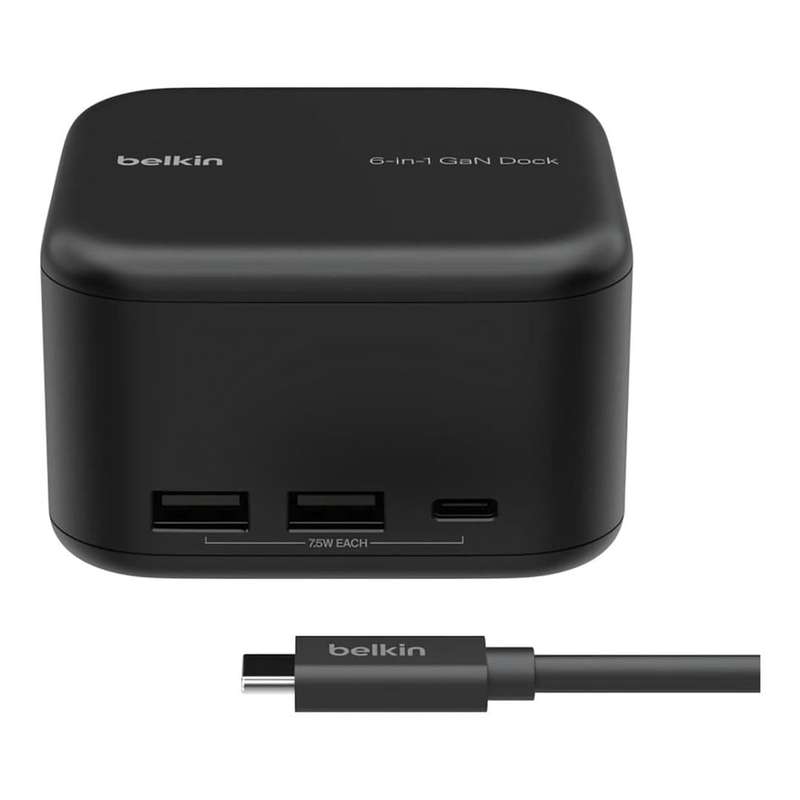 Belkin Connect 130W USB-C 6-in-1 Core GaN Dock INC018VFBK