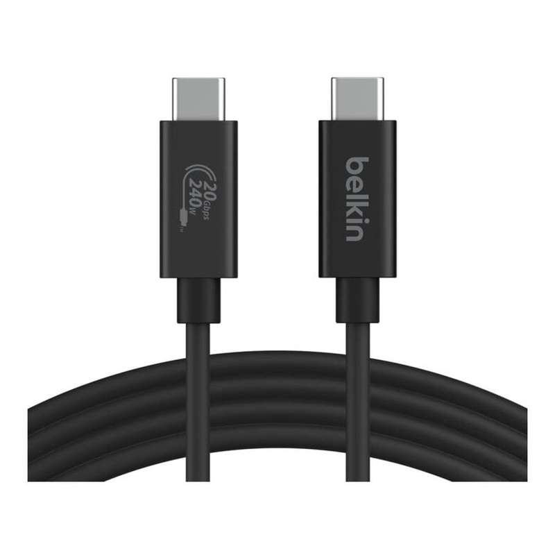 Belkin 2m USB4 204W 20Gbp/s Charging Cable Black INZ004bt2MBK