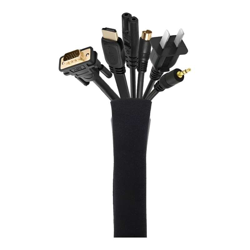 Tuff-Luv Flexible 19-20- inch Cable Management Sleeve Organizer - Black J2_99