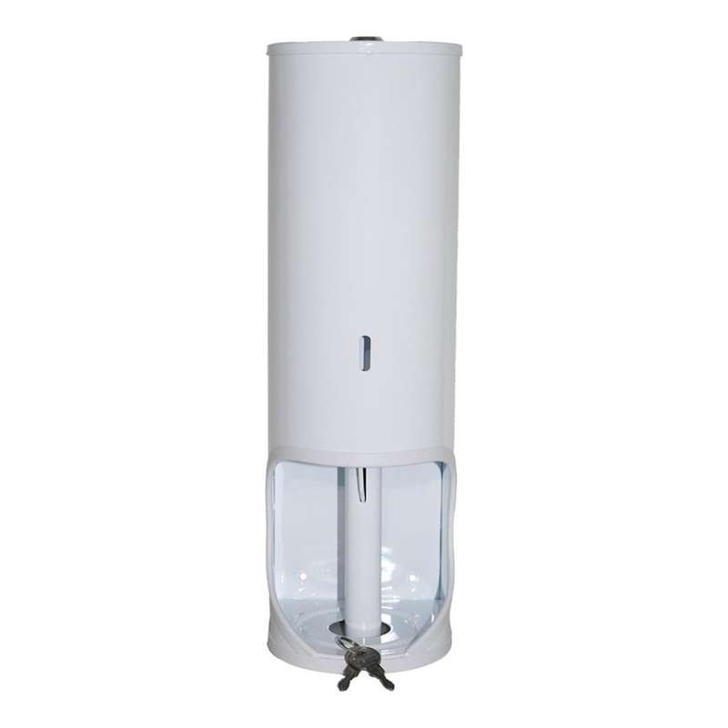 Parrot Janitorial TR3 Toilet Roll Holder Lockable - Mild Steel White JA0508B