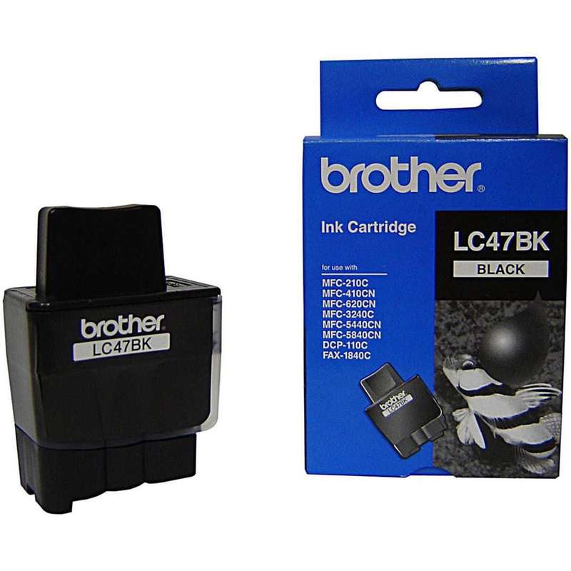 Brother LC47BK Black Ink Cartridge Original LC-47BK Single-pack