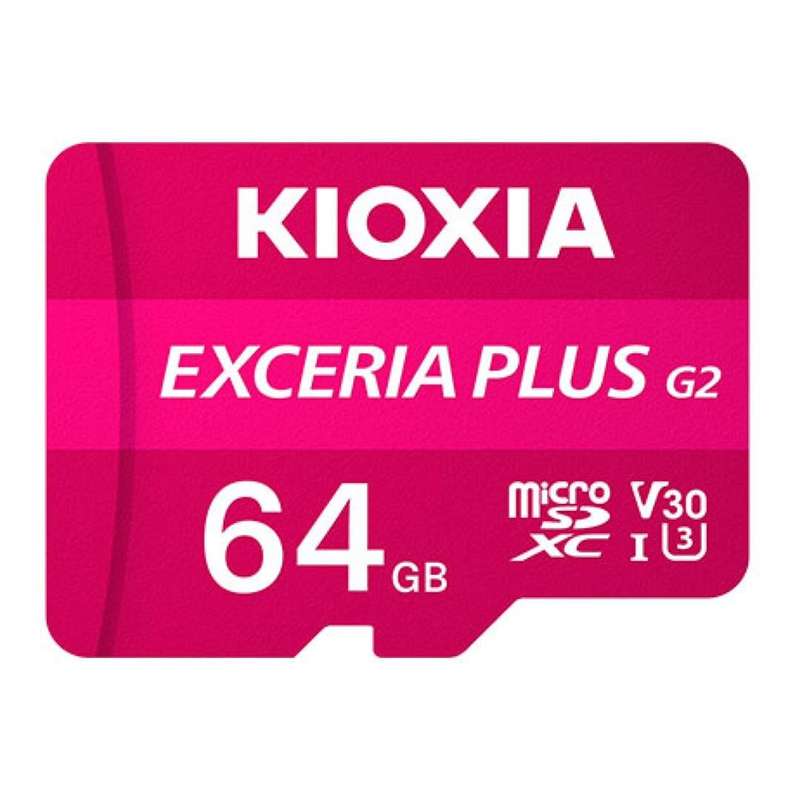 Kioxia EXCERIA PLUS G2 64GB MicroSD Memory Card LMPL2M064GG2