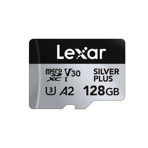 Lexar Professional SILVER PLUS 128GB MicroSDXC Memory Card LMSSIPL128G-BNANG