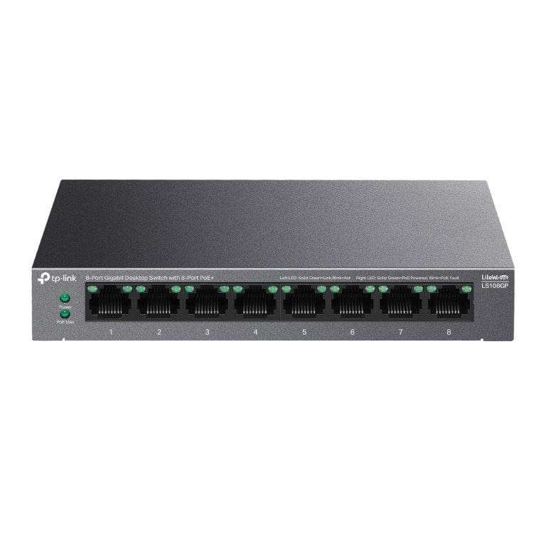 TP-Link LiteWave LS108GP 8-port GbE PoE+ Unmanaged Switch