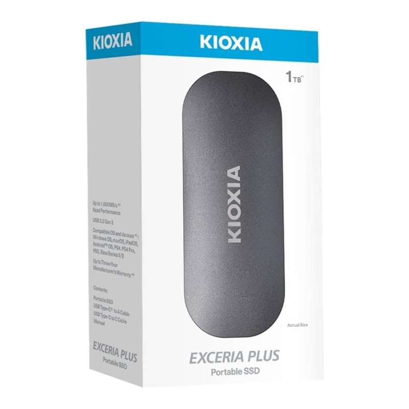 Kioxia EXCERIA PLUS 1TB Portable External SSD LXD10S001TG8