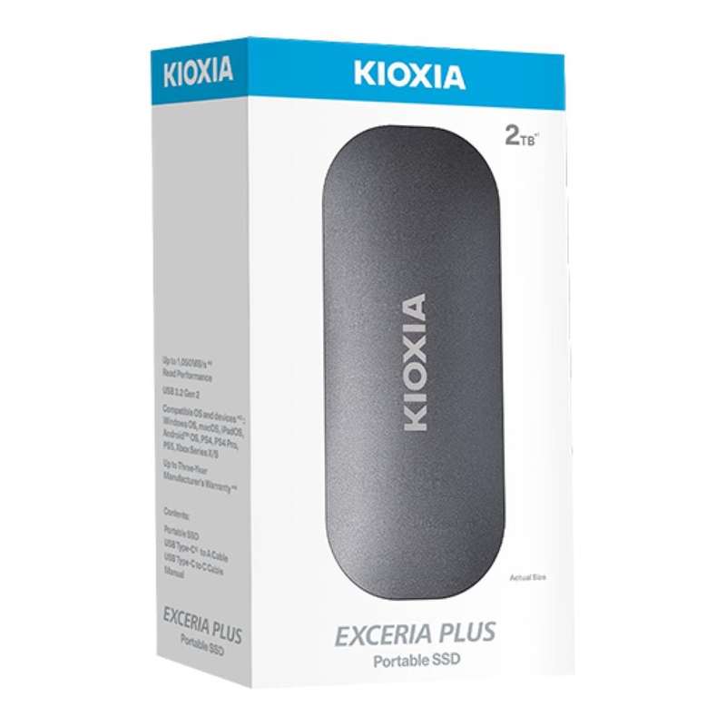 Kioxia EXCERIA PLUS 2TB Portable External SSD LXD10S002TG8