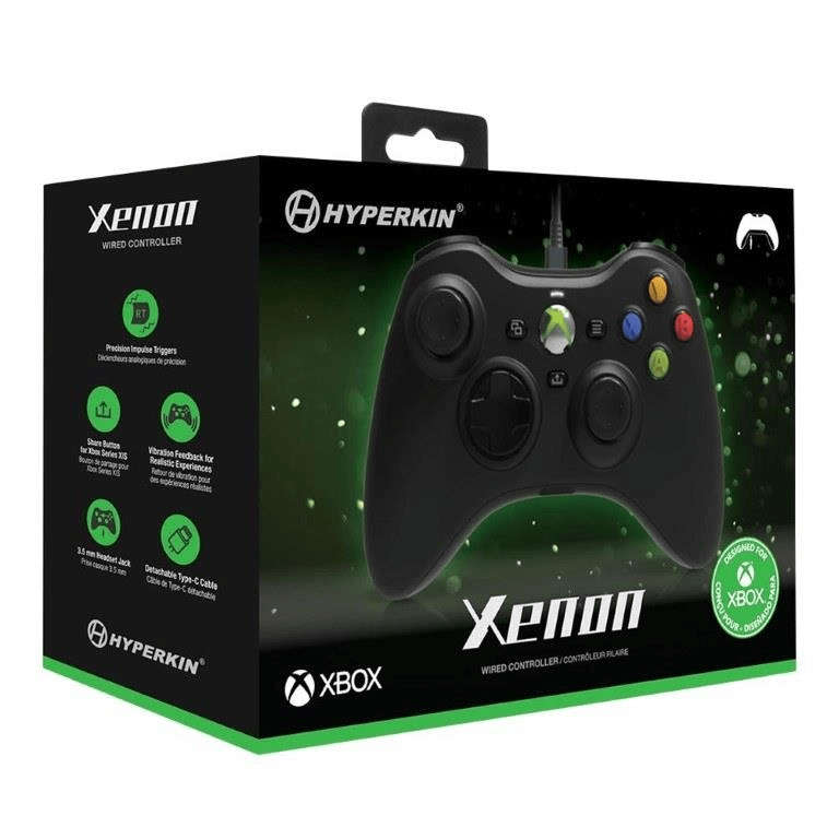 Hyperkin Xenon Wired Xbox Controller - Black M01368-BK