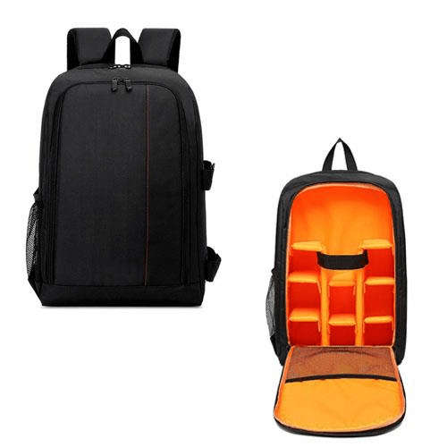 Tuff-LuvDSLR / Lens / 15-inch Notebook Day Bag Kit Backpack Black and OrangeM1722B