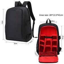 Tuff-LuvDSLR / Lens / 15-inch Notebook Day Bag Kit Backpack Black and OrangeM1722B