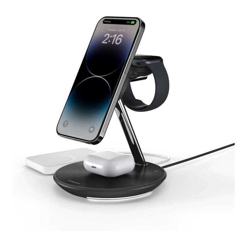 MagEasy PowerStation 5-in-1 Magnetic Wireless Charging Stand Black MAAIWA130BK22