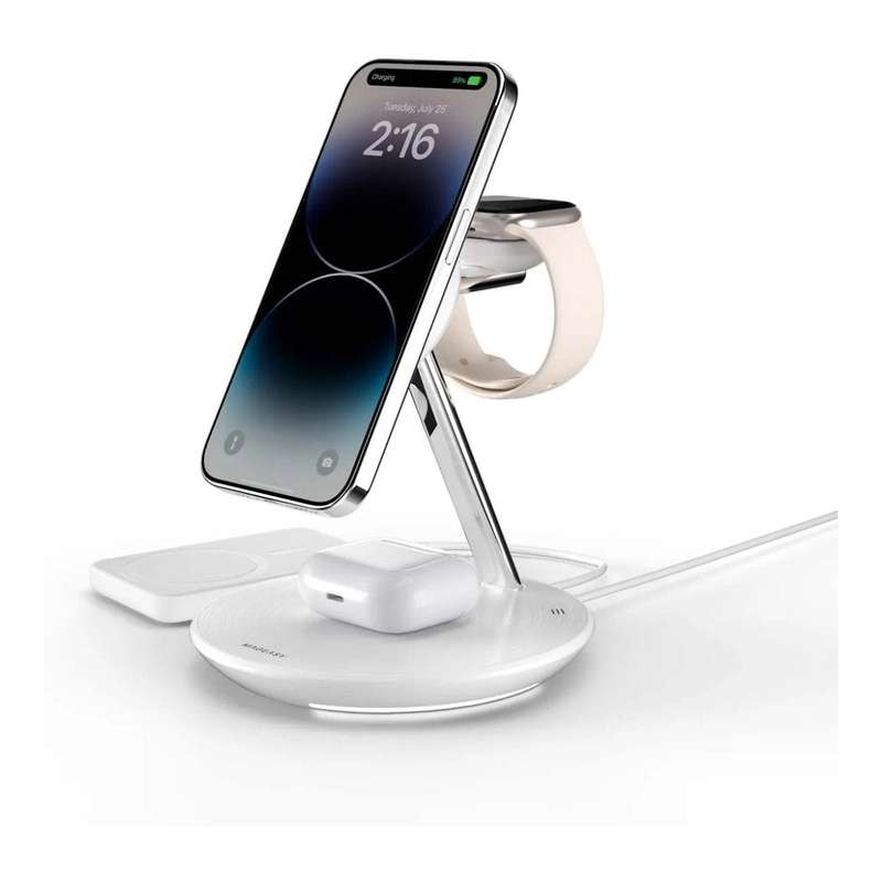 MagEasy PowerStation 5-in-1 Magnetic Wireless Charging Stand White MAAIWA130WH22